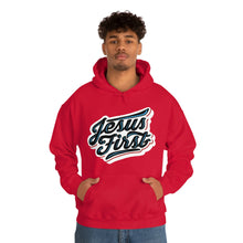 Load image into Gallery viewer, Jesus First Hoodie with White Background
